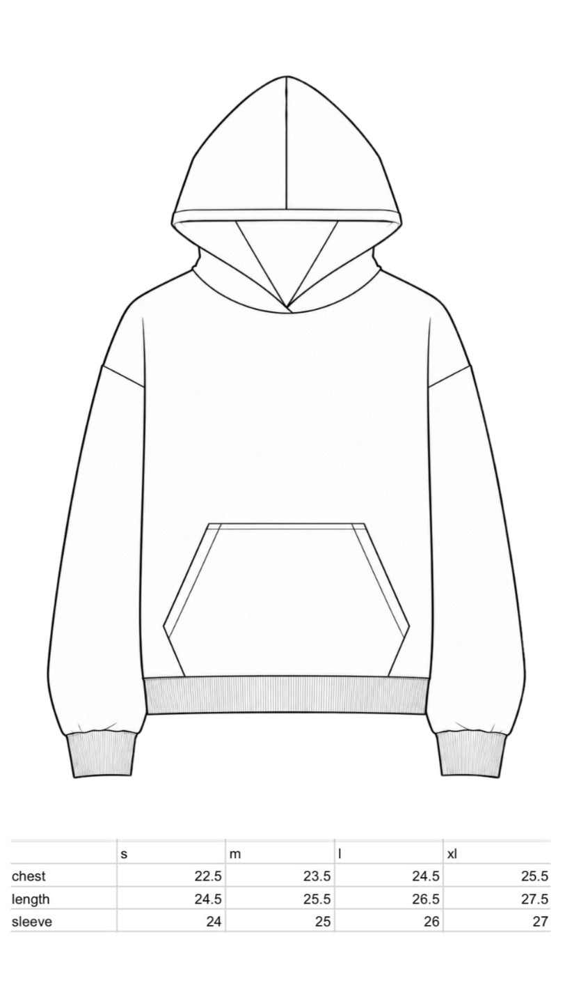 SAFETY PIN HOODIE (PREMADE)