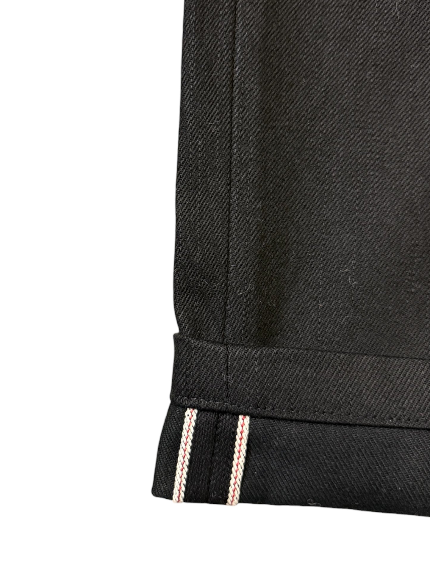 Jet Black Bat Raw Selvedge Denim (Premade)