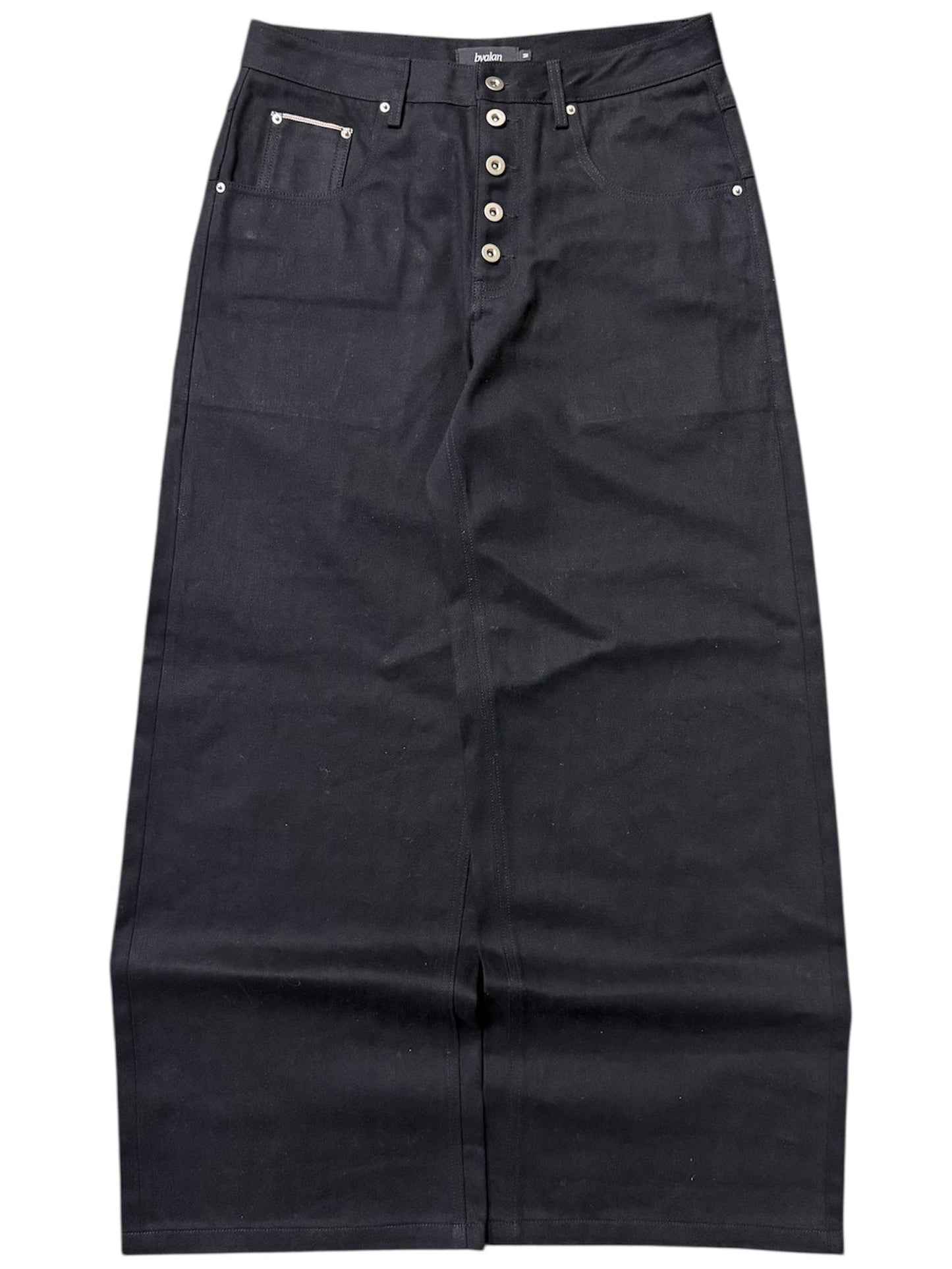 Jet Black Bat Raw Selvedge Denim (Premade)